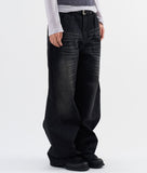 Dart Curved Denim Pants