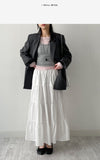 Aco Tiered Flare Long Skirt