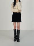 Velvet Bokashi Mini Skirt