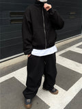 Cozy Hip-Hop Brushed Zip-Up