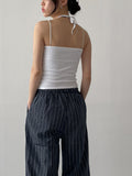 Ponz Ribbed Halterneck Sleeveless
