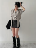 Lien V-Neck Tie Blouse