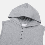 Arm Sleeveless Hooded Top