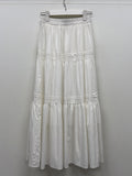 Layered Tiered Flare Long Skirt