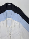 Ribbon Stripe Crop Shirt