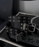 Double Eyelet Leather Belt