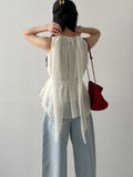 [Strap SET] Dite Chiffon Halter Neck Sleeveless Blouse
