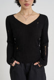 Destroy v-neck knit