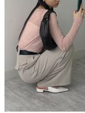 [Belt SET/Summer ver.] With Two Tuck Wide Slacks