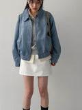 [Belt SET] Cotton A-line Mini Skirt