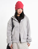 Lowell crop fingerhole hood zip-up