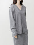 [Premium] Whole Garment Its V-neck Knit