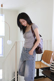Fever Wrap Denim Bermuda