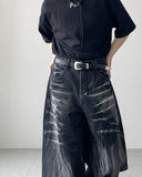 Brachio Crack Wide Denim