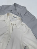 Quarter Two-Way Wrap Long Blouse