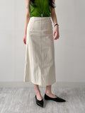 Cookie Button H-Line Long Skirt