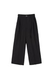 Prime belt pintuck trousers