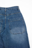 Darnel curved denim pants