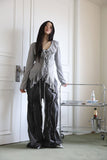 String ribbon over pants