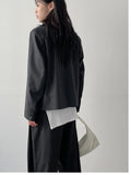 Back-button Single Loose-fit Short Jacket