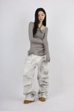 Dirty washed cargo pants