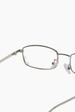 Square silver frame glass
