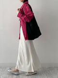 Kelly Satin Banded Long Skirt