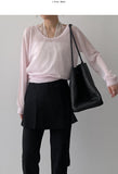 [Planning] Linen Viscose U-neck Knit
