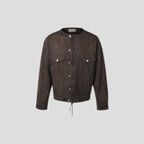 Node Collar Suede Jacket