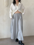Pleated Strap Loose Fit Blouse