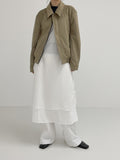 [unisex] Cut suede overfit blouson