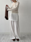 Weekly Tencel See-through Long Sleeve T-shirt