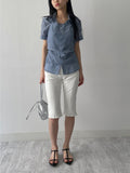 Span incision biker shorts