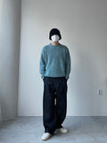 Two-Tuck Raw Wide Denim
