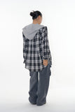 Nest check hood shirt