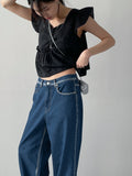 [unisex] Painted Wide Denim Pants