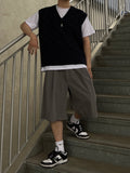 Checker Pattern Knit Vest