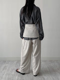 [Skirt SET] Fondue Banding Wide Slacks