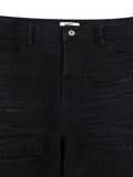 EMBOSSED BOOTCUT RIVET DENIM