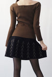 Ethel pattern knit skirt