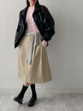 Verdi Flap Overfit Leather Blouson