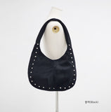 Firming Stud Suede Shoulder Bag