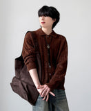 Rose Angora Collar Cardigan