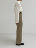 Lip Pocket High Waist Long Slacks