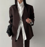 [Setup Available] Monet No Collar Overfit Tweed Jacket