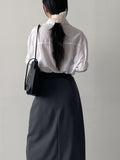 [Summer ver.] Pencil pleated long skirt