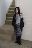 Check layered skirt