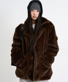 Noire soft fur coat