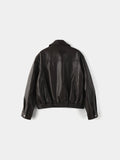 Fear Curved Leather Jacket