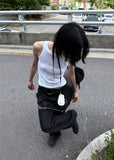 FRINGE DENIM SKIRT PANTS